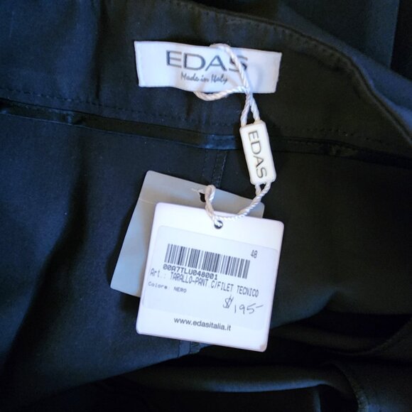 EDAS ITALY Women's Dress Black Pants Size US 14 or UK 16 NEW Stretch - Picture 12 of 16